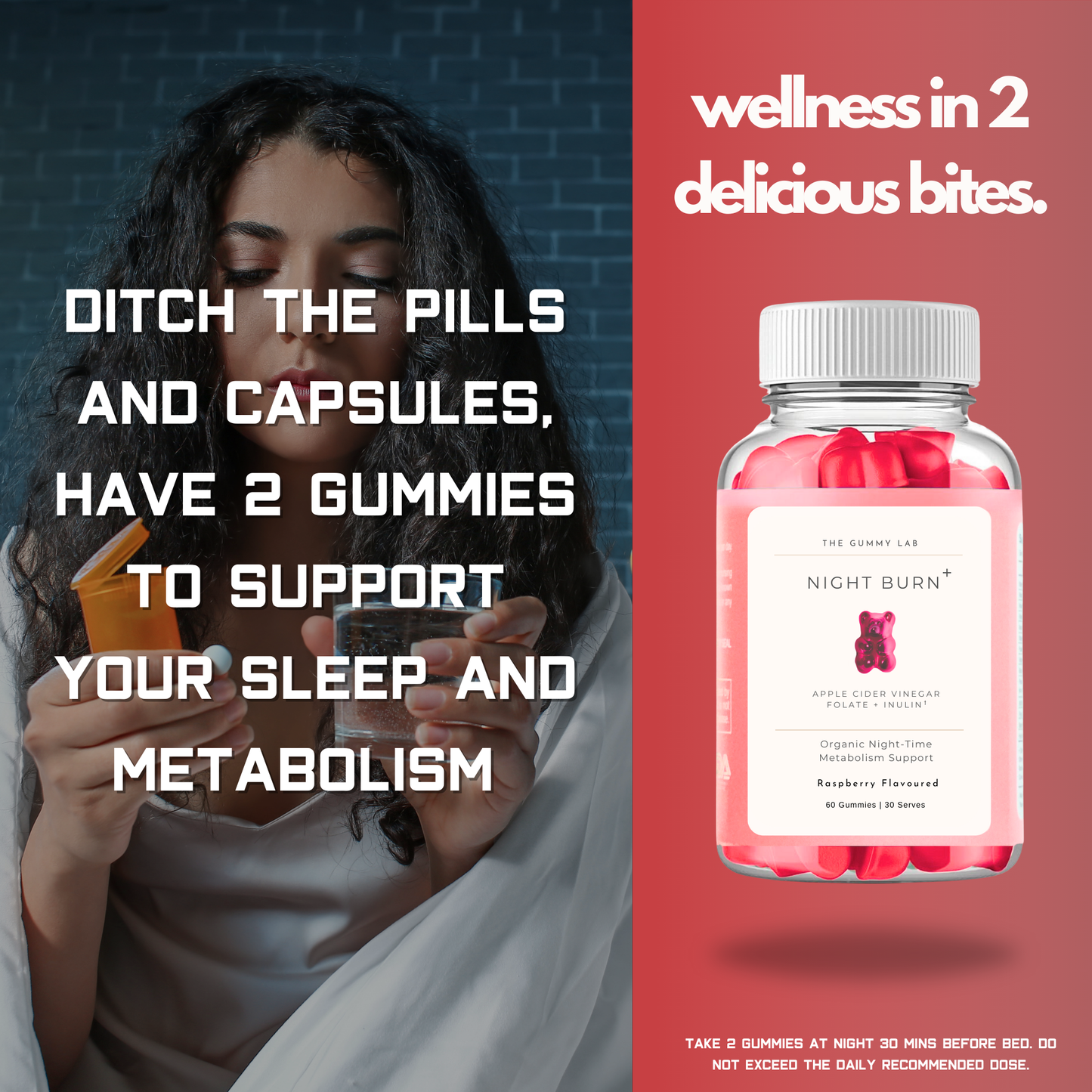 Night Burn Gummies with KSM-66 - Organic Night Time Weight Management