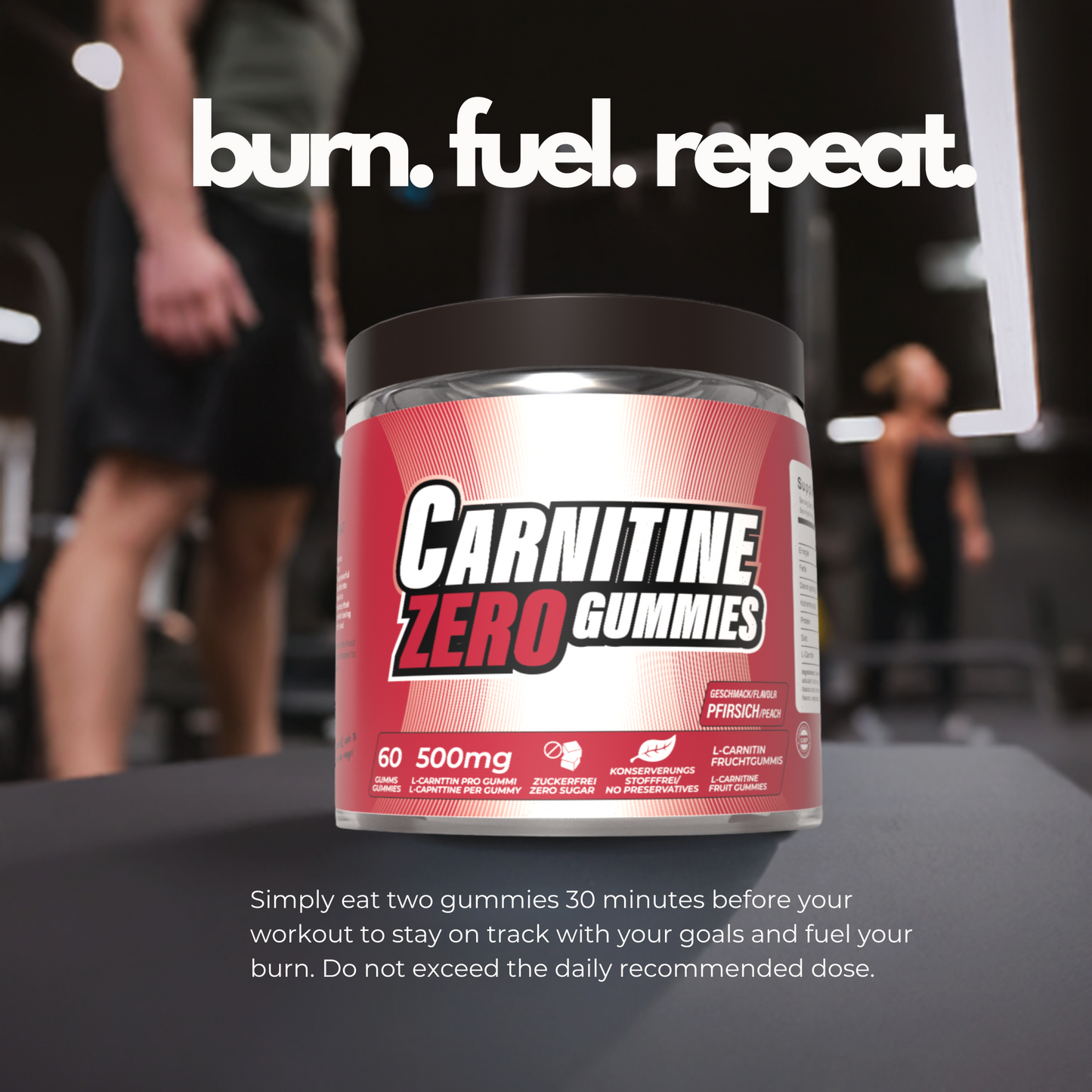 L-Carnitine Gummies 1000mg German Engineered - Peach Flavour