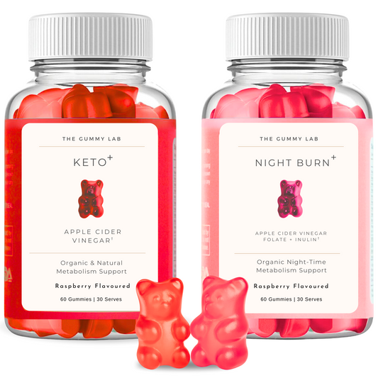 Night Burn + Day Burn Gummies Twin Pack - Raspberry Flavour