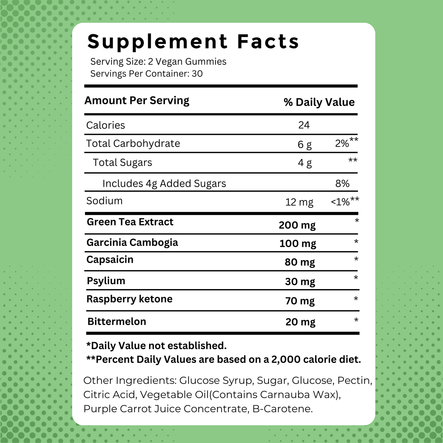 Keto+ Gummies with Green Tea Extract - Apple Flavor