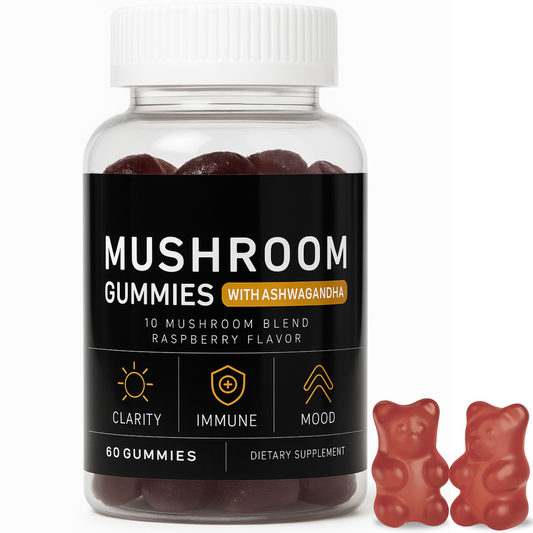 10 in 1 Mushroom Blend Gummies with Reishi, Lion's Mane & Chaga