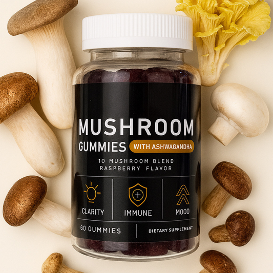 10 in 1 Mushroom Blend Gummies with Reishi, Lion's Mane & Chaga