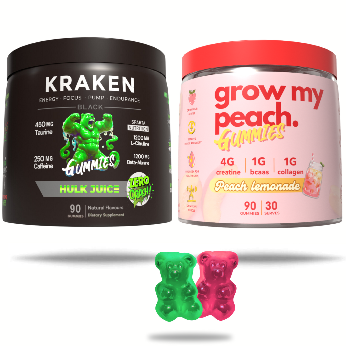Booty Builder Gummies + Kraken Stimulant Pre-workout Gummies