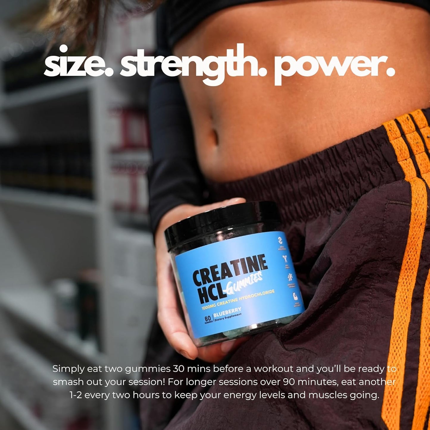 Creatine Hydrochloride (HCL) Gummies - Blueberry Flavour