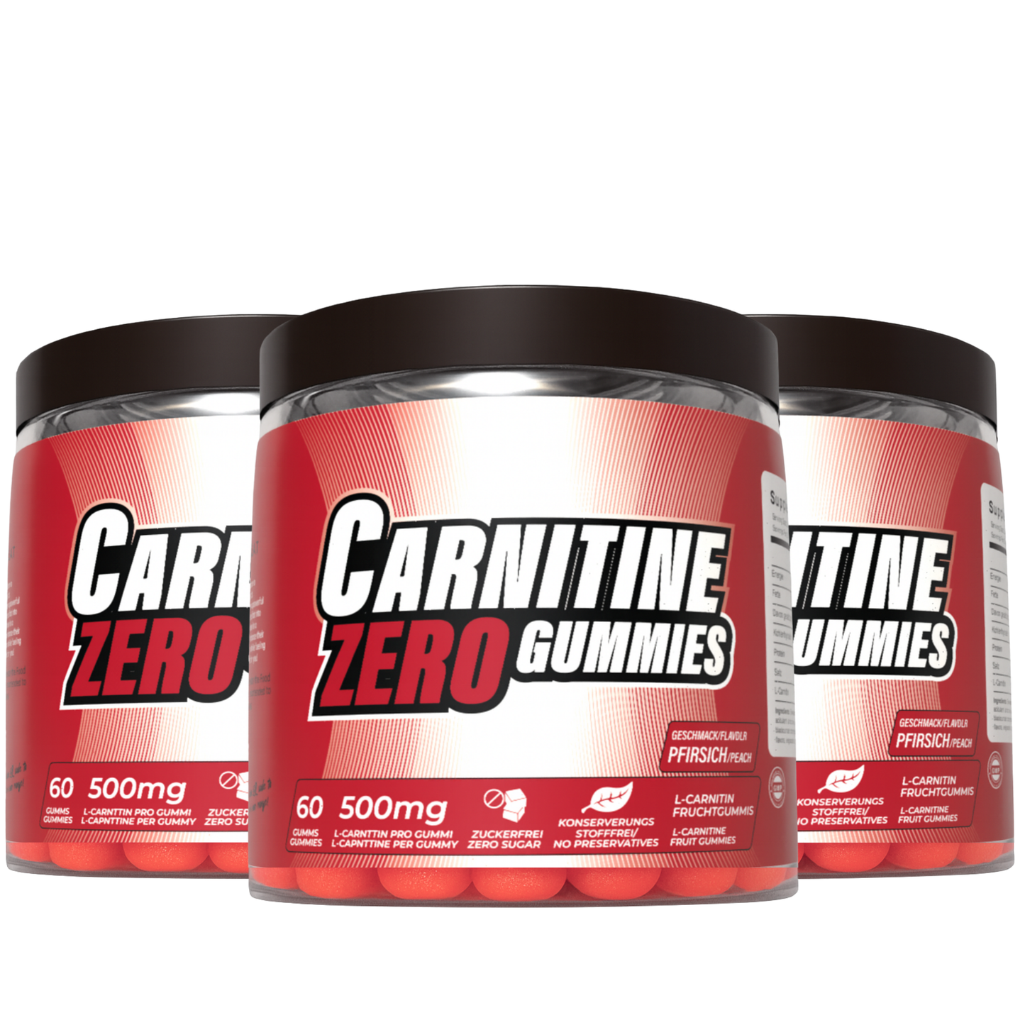 L-Carnitine Gummies 1000mg German Engineered - Peach Flavour