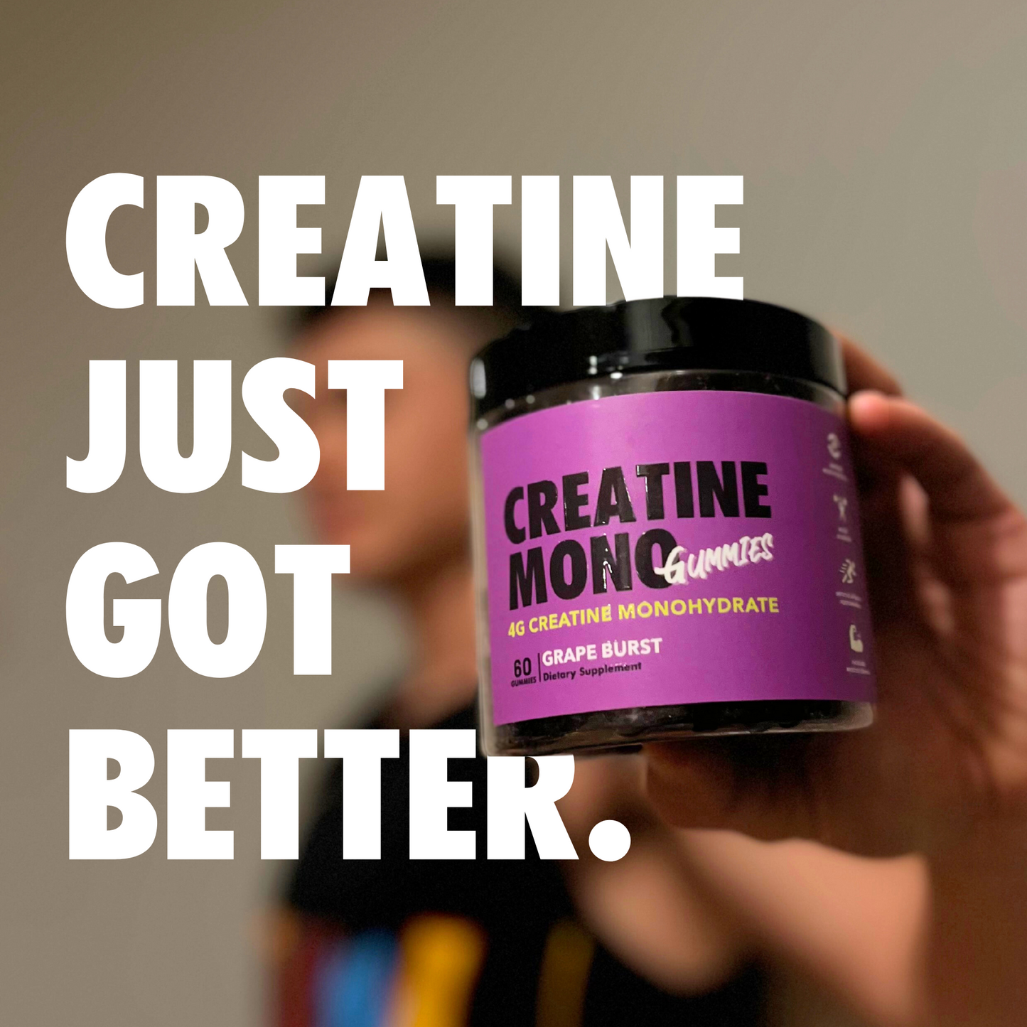 Creatine Monohydrate Gummies 4g GRAPE BURST