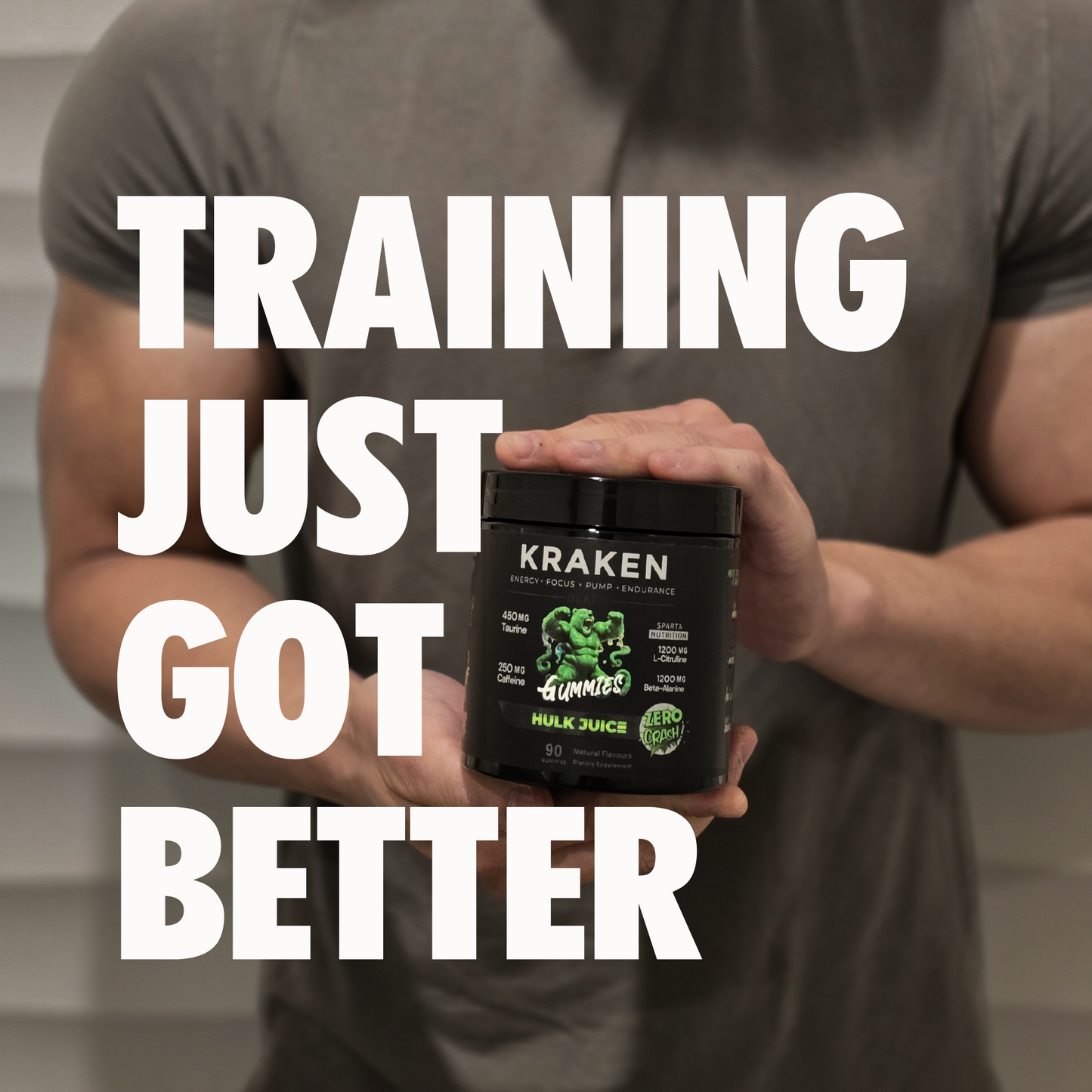 Kraken Stim Pre-Workout Gummies for Focus, Energy & Endurance 90 pcs