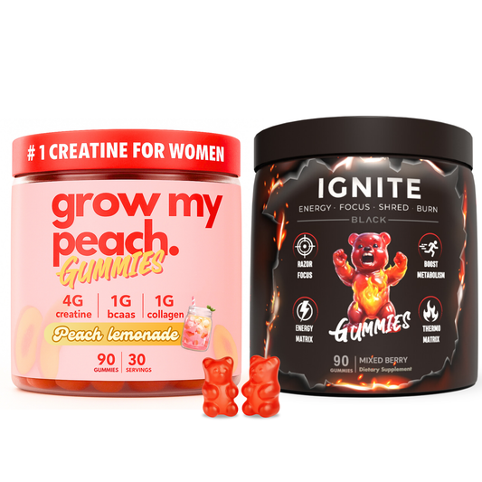 Booty Builder Gummies + Ignite Stimulant Thermogenic Fat Burner Gummies