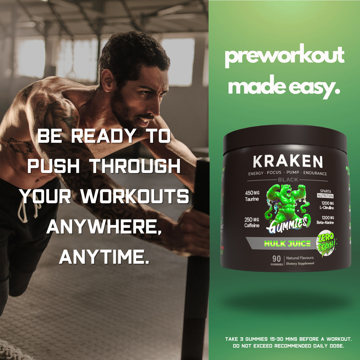 Kraken - Stim Pre Workout Gummies 60 Serves image 1