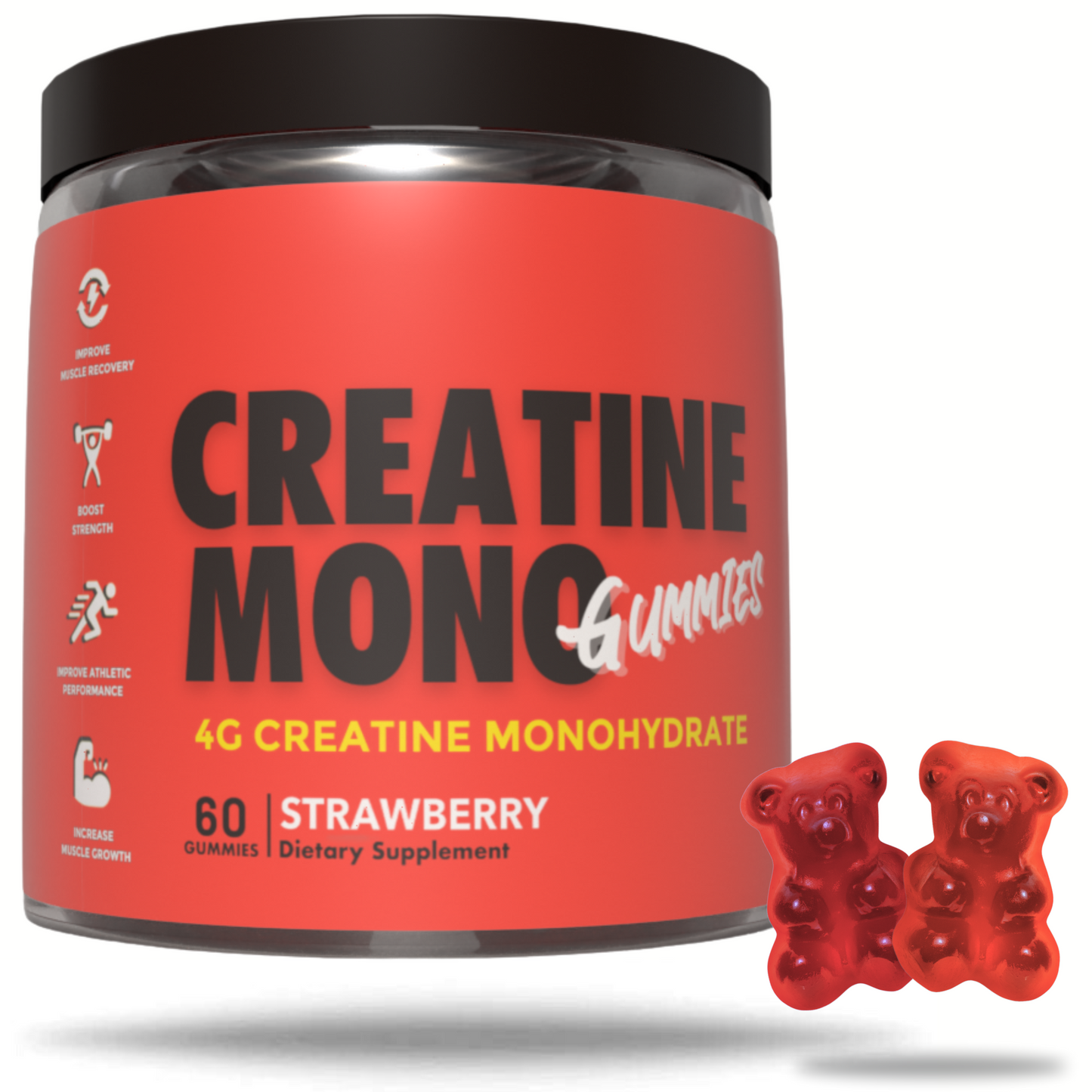 Creatine Monohydrate Gummies 4g per serve - Strawberry image 0