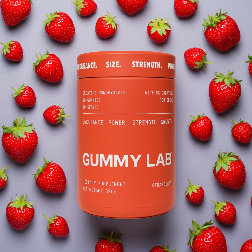 Creatine Monohydrate Gummies 5G Strawberry 90 Individually Wrapped Pieces