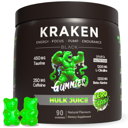 Kraken Stim Pre-Workout Gummies for Focus, Energy & Endurance 90 pcs
