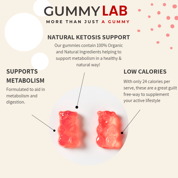 Keto+ Apple Cider Vinegar Gummies 2000mg Raspberry Flavour