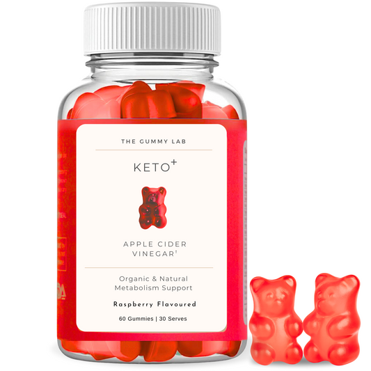 Keto+ Apple Cider Vinegar Gummies 2000mg Raspberry Flavour