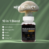 10 in 1 Mushroom Blend Gummies with Reishi, Lion's Mane & Chaga