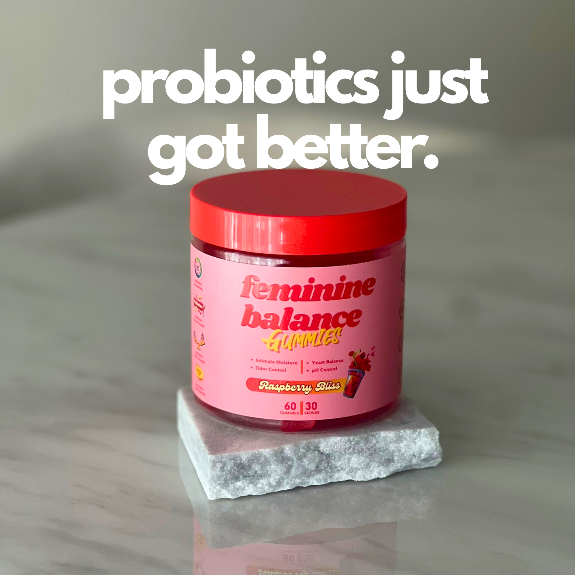 Feminine Balance Probiotic Gummies for Women with Cranberry