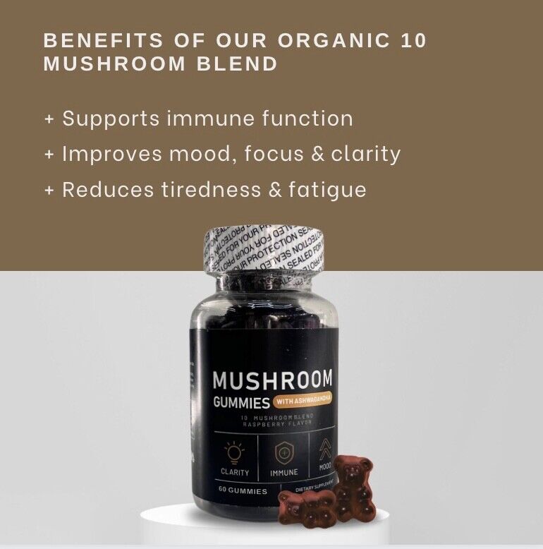 10 in 1 Mushroom Blend Gummies with Reishi, Lion's Mane & Chaga image 3