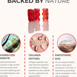 Glow+ Collagen Gummies with Biotin & Hydrolyzed Keratin - Strawberry Flavour