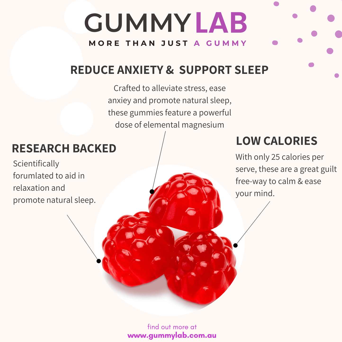 Sleep Gummies with Magnesium Glycinate – 1000mg Wildberry Flavor 30 Servings