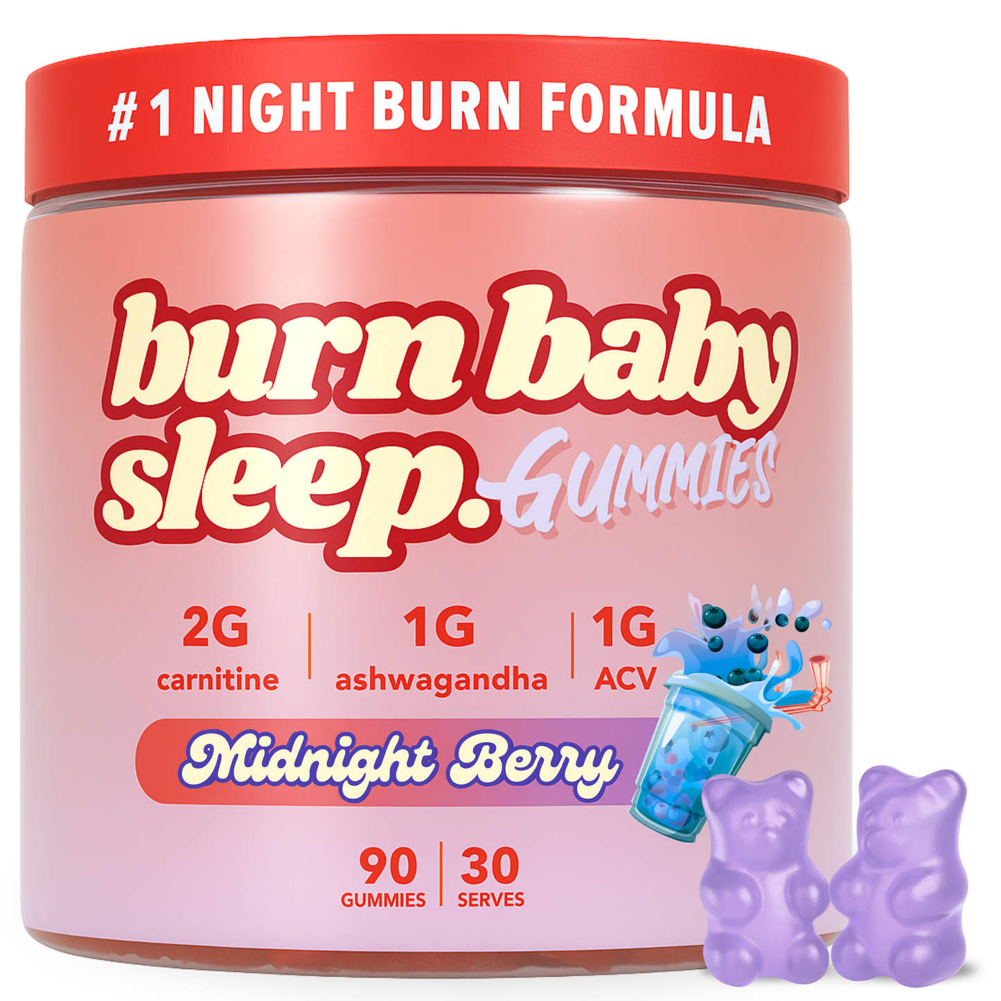 Burn Baby Sleep – Night Burn Gummies with L-Carnitine & Ashwagandha