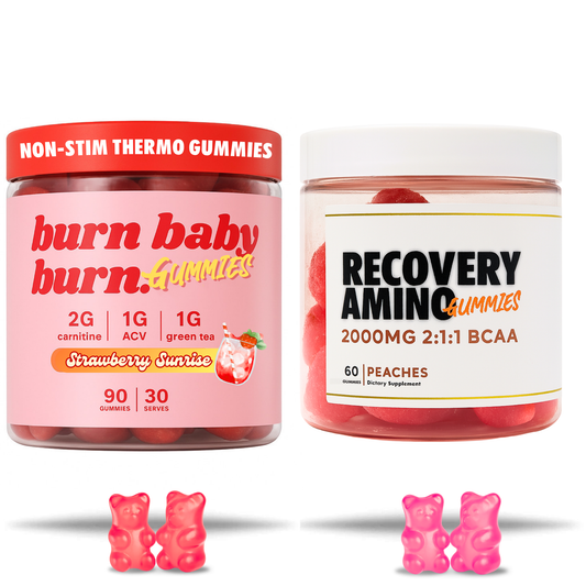Burn & Recover Stack – Burn Baby Burn + Peach BCAA Gummies