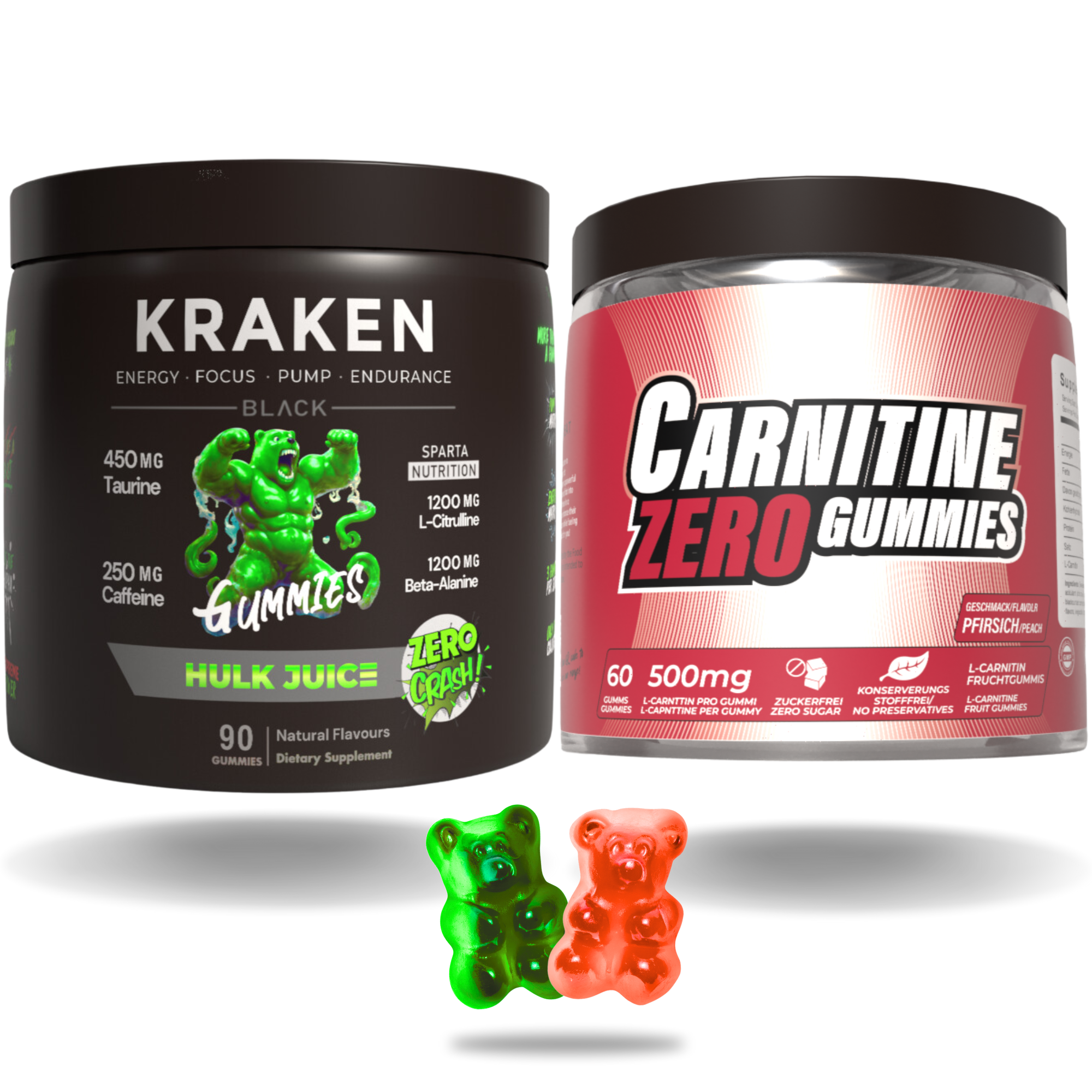 Preworkout & Burn Stack – Carnitine + Kraken Pre-Workout Gummies
