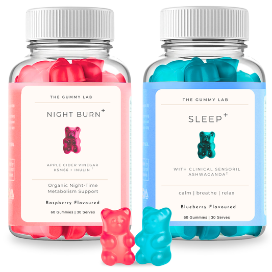 Night Burn + Sleep Gummies Twin Pack – Night Fat Burn & Stress Relief Support