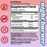 Burn Baby Sleep – Nighttime Vegan Gummies with ACV, L-Carnitine & Ashwagandha | Midnight Berry | 90 Gummies (30 Servings)