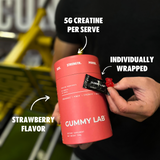 Creatine Monohydrate Gummies 5G Strawberry 90 Individually Wrapped Pieces