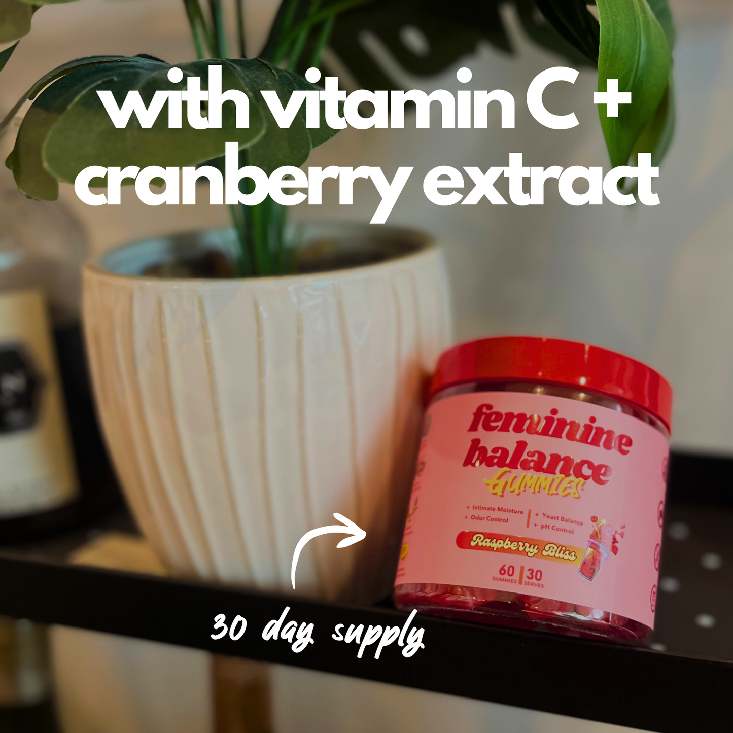 Feminine Balance Vaginal Probiotic Gummies for Women with Cranberry
