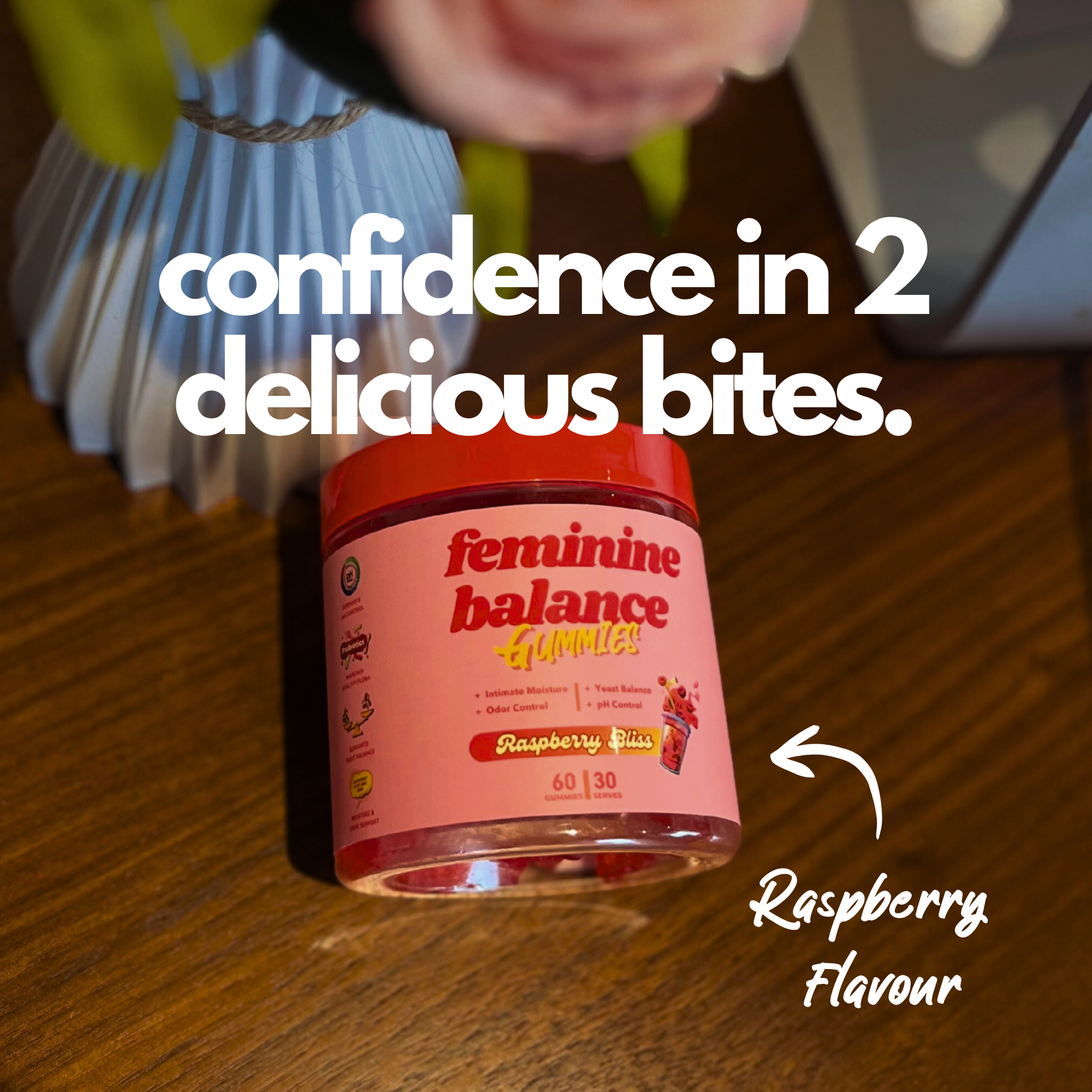 Feminine Balance Vaginal Probiotic Gummies for Women with Cranberry